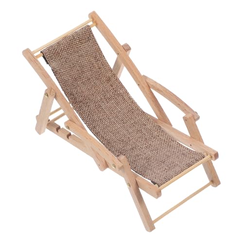 ORFOFE Miniatur Strandstuhl Puppenhaus Deko Mini Liegestuhl Modell für Mikrolandschaft Garten Party Zubehör von ORFOFE