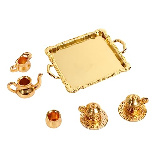 ORFOFE Miniatur Teeset aus Legierung Goldenes Teegeschirr für Puppenhaus und Mini Szenen Kreatives Accessoire für Dekoration ORFOFE Miniatur Teeset aus Legierung Goldenes Teegeschirr für Puppenhaus und Mini Szenen Kreatives Accessoire für Dekoration von ORFOFE