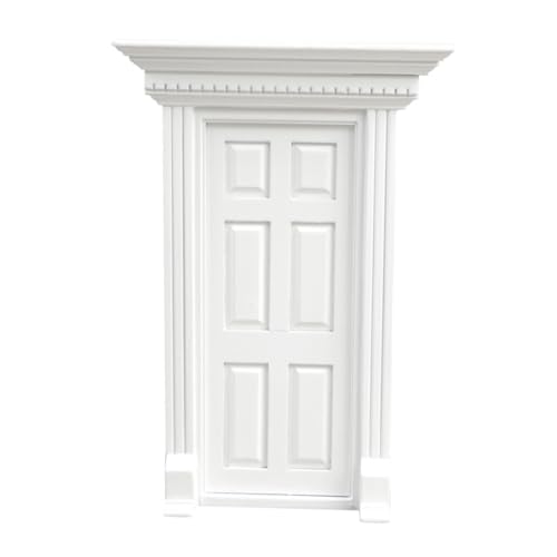 ORFOFE Miniatur holztür Weiß Mini Möbelmodell Puppenhaus Deko Holz Tür Ornament für Kinderzimmer und Miniaturhäuser ORFOFE Miniatur holztür Weiß Mini Möbelmodell Puppenhaus Deko Holz Tür Ornament für Kinderzimmer und Miniaturhäuser von ORFOFE