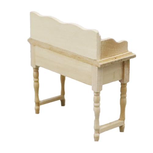ORFOFE Miniaturhaus Möbel DIY Bastelset Puppenhaus Schreibtisch Dekoration für Sammler Handliches Miniaturmöbel als Wohnbereich und Schreibtischdeko von ORFOFE