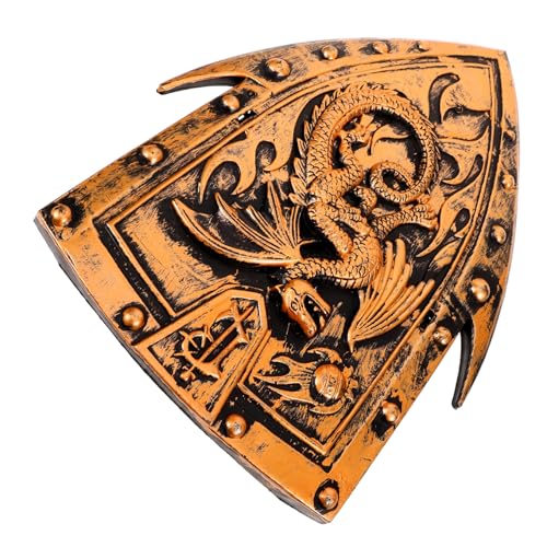 ORFOFE Mittelalterliches Cosplay Schild Prop Langlebig Robust Rundes Design für Bühne Halloween Kostüm Zubehör Geeignet Sicher und Realistisch Handlich von ORFOFE