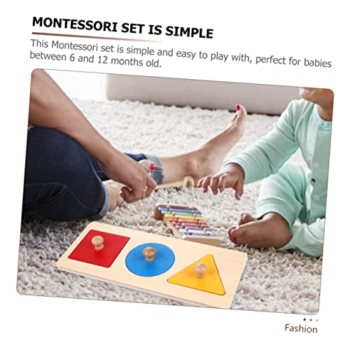 ORFOFE Montessori Holzspielzeug Holzbox Objektpermanenz Lernspielzeug Motorikfördernd Farb und Formerkennung Fördert Feinmotorik und Hand Auge Koordination Ab Jahr von ORFOFE