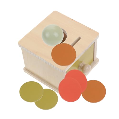 ORFOFE Montessori Holzspielzeug Wurf Münzbox für Kleinkinder Motorische Leichtes Material Präzise Handbewegungen Lernspielzeug für Eltern Junge Mädchen interaktion von ORFOFE