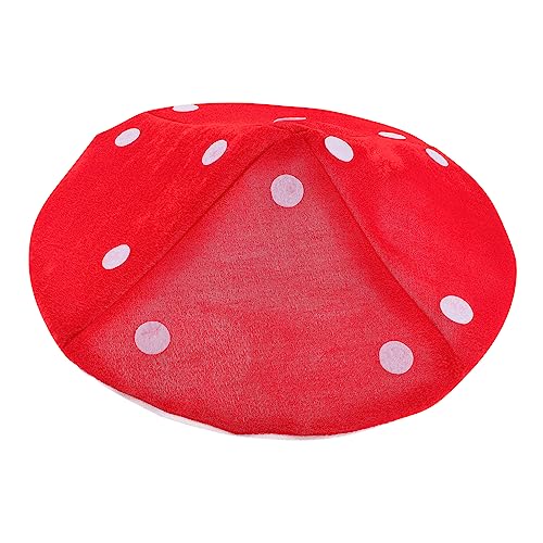 ORFOFE Mushroom Hat für Lustige Fliegenpilz Mütze mit Elastischem Band Cosplay Zubehör für Partys Bühnenaufführungen und Halloween von ORFOFE