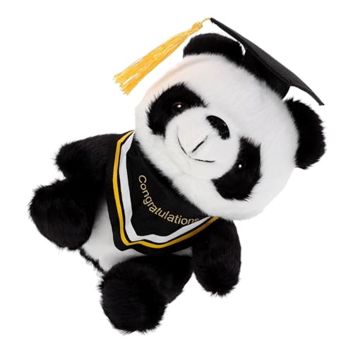 ORFOFE Niedliches Plüsch-Panda Doktorhut Weiches Ausgestopftes Kuscheltier als Geschenk zur Abschlussfeier für Abi Schule und College Dekoratives Stofftier für Absolventen von ORFOFE