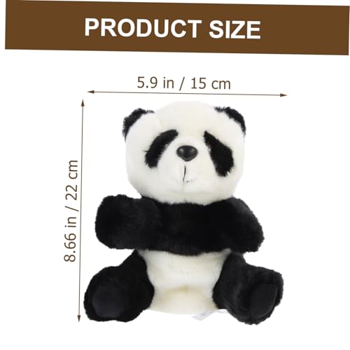 ORFOFE Niedriges Gewicht und Tragbare Waschbare Panda Handpuppe aus Weichem Plüsch Realistische Tier handpuppe für Interaktives Lernspielzeug zur Früherziehung Drinnen und Draußen von ORFOFE