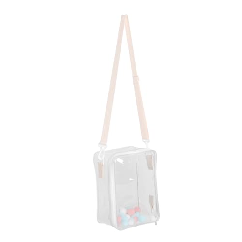 ORFOFE PVC Aufbewahrungstasche für Baumwollpuppen Transparent Großes Fassungsvermögen Crossbody Umhängetasche Staubdicht Einfach zu Reinigen für Sammler von ORFOFE