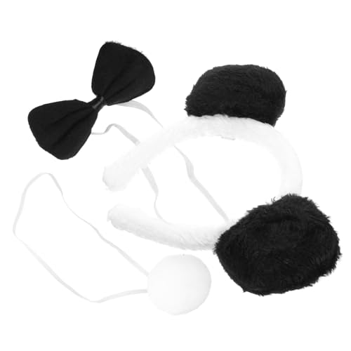 ORFOFE Panda Tierkostüm Kopfband mit Ohren Fliege und Bequemes Cosplay Kostüm Zubehör für Halloween Party Kreatives Tier Accessoire für Fantasievolles ORFOFE Panda Tierkostüm Kopfband mit Ohren Fliege und Bequemes Cosplay Kostüm Zubehör für Halloween Party Kreatives Tier Accessoire für Fantasievolles von ORFOFE