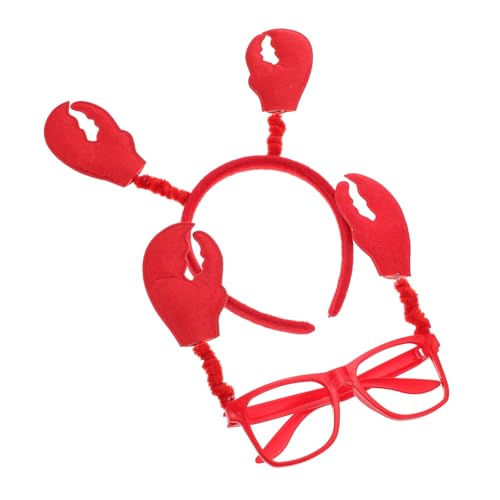 ORFOFE Party Haarband und Erwachsene Teilig mit Niedlichem Krabbenclip und Brille Bequemes Kopfband für Karneval Kostüm und Themenpartys Kreatives Party Hair Decor von ORFOFE