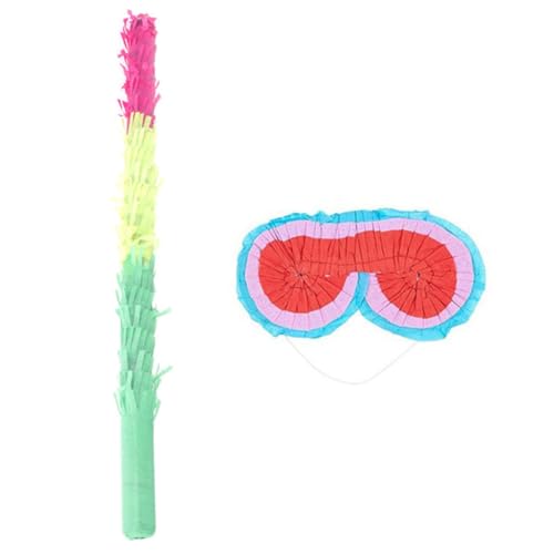 ORFOFE Pinata Spielset mit Bunten Schlagstäben und Augenmaske Lustiges Partyspiel für Kindergeburtstag Fiesta Partyzubehör Robustes für Geburtstagsfeier ORFOFE Pinata Spielset mit Bunten Schlagstäben und Augenmaske Lustiges Partyspiel für Kindergeburtstag Fiesta Partyzubehör Robustes für Geburtstagsfeier von ORFOFE