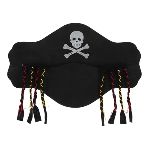ORFOFE Piratenhut mit Zöpfen aus Weichem EVA Verstellbar für Erwachsene und Geeignet als Piratenzubehör für Halloween Themenpartys Piratenkostüm und Rollenspiele von ORFOFE