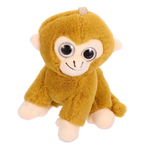 ORFOFE Plüsch AFFE Schlüsselanhänger Gelb Kuscheltier Taschenanhänger Leichtes Monkey Doll Hängedekor für Rucksack Handtasche Schlüsselbund Vielseitiger Kompakter Begleiter von ORFOFE