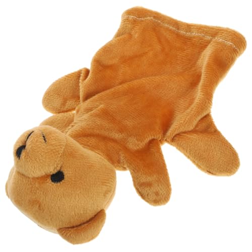 ORFOFE Plüsch Bären Handpuppe für Handspielpuppe mit Fingerlöchern aus Sicherem Pp baumwollmaterial Motorik und Kreativität Kompakt und Tragbar Geeignet für Kleinkinder Jahre von ORFOFE
