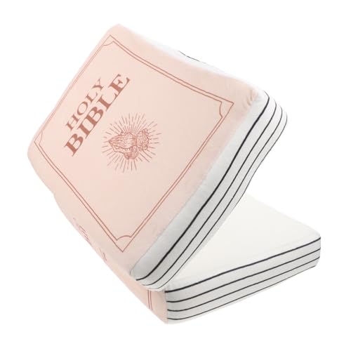 ORFOFE Plüsch Bibel Kissen Klein Kuschelig Weiches Buchförmiges Dekokissen und Lesekissen mit Detailreicher Verarbeitung Multifunktional Gemütliches Sofakissen Geeignet von ORFOFE