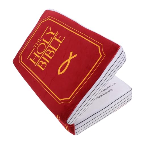 ORFOFE Plüsch Bibel Kissen Kuscheliges Buchförmiges Wurfkissen Dekoration Sofa Weiches Bibelthemen von ORFOFE