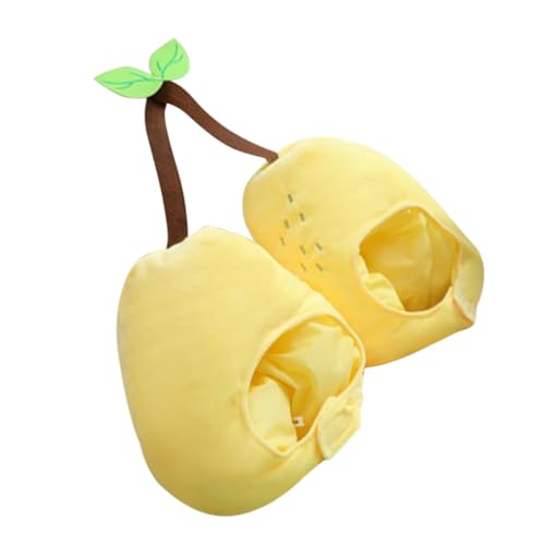 ORFOFE Plüsch Birnen Doppelkopf Kopfbedeckung Lustige Verkleidungsmütze für Erwachsene und Leichtes Kostüm-accessoire für Halloween Karneval Geburtstag Weihnachtsfeier und Rollenspiele von ORFOFE