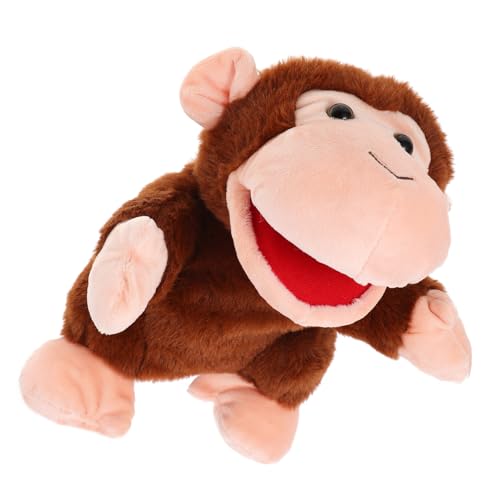 ORFOFE Plüsch Handpuppe AFFE aus Weichem Material Interaktives Eltern Junge Mädchen Kreativität Feinmotorik und Emotionaler Kommunikation für Kindergeburtstag und Lernspiele von ORFOFE