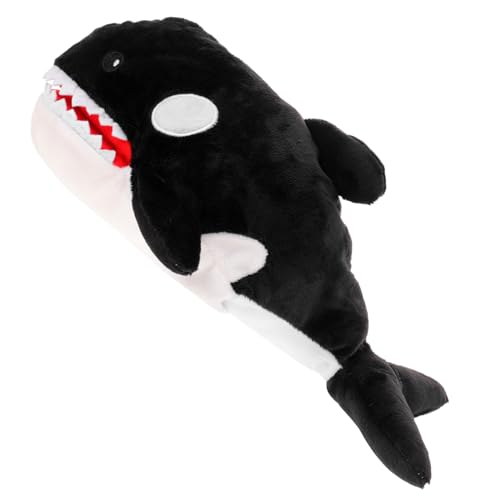 ORFOFE Plüsch Handpuppe Orca Beweglicher Mund Lernspielzeug für Kleinkinder Fingerpuppe zur Feinmotorikförderung und Erzählspielzeug für Eltern Junge Mädchen interaktion von ORFOFE
