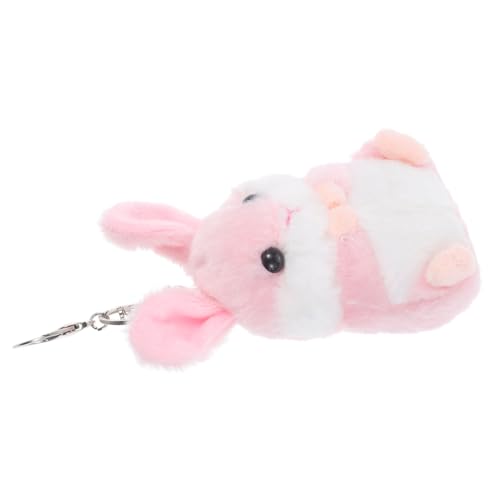 ORFOFE Plüsch Kuscheltier Schlüsselanhänger Häschen Hamster Anhänger mit Karabiner Weiches Plüschtier für Rucksack und Tasche Dekoratives Cartoon Tier Geschenkidee von ORFOFE