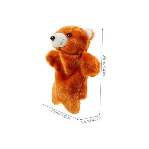 ORFOFE Plüschbär Handpuppe Interaktiv Weiches Kuscheltier aus Plüsch und PP Baumwolle Realistisches Handspielzeug für Erzählspiele und Soziale Interaktion bei Kindern von ORFOFE