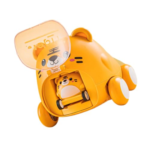 ORFOFE Pull Back Auto Tiger Form Langlebiges Mini Fahrzeug Modell Sicher und Interaktiv für Jungen und Mädchen Ab Jahren Fördert Kreativität und Farberkennung von ORFOFE