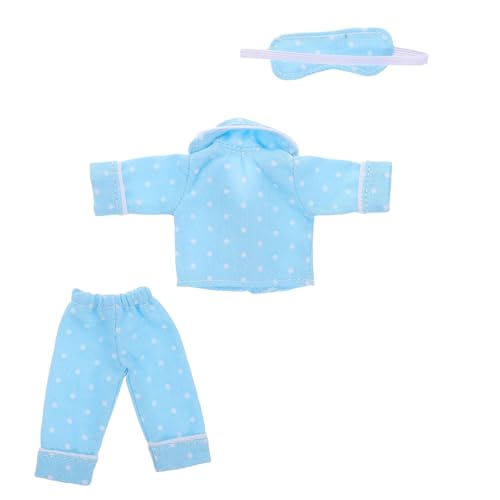 ORFOFE Puppen Schlafanzug aus Baumwolle mit Blau Weißen Punkten Mini Doll Sleepwear für Bjd Puppen Niedliche Schlafkleidung für Rollenspiele und Vielseitige Puppenbekleidung ORFOFE Puppen Schlafanzug aus Baumwolle mit Blau Weißen Punkten Mini Doll Sleepwear für Bjd Puppen Niedliche Schlafkleidung für Rollenspiele und Vielseitige Puppenbekleidung von ORFOFE