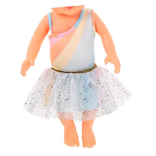 ORFOFE Puppen Tüllrock Bunter Regenbogen Tutu Rock Weiche Materialien Einfach Anzuziehen Für Mädchenpuppen Für Tanzgeburtstag Festliche Anlässe von ORFOFE