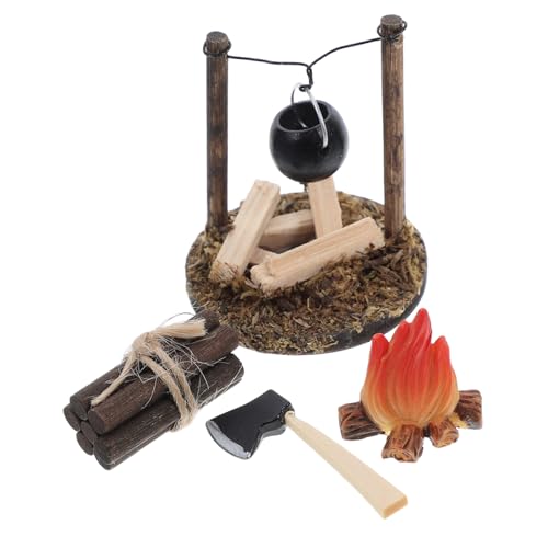 ORFOFE Puppenhaus Miniatur Zubehör Vintage Hängender Ofen Camping Feuerstelle Ornament für Mikro-Landschaft Puppenhaus Szenen Deko mit Feuerholz Axt Streichholz Outdoor Zubehör ORFOFE Puppenhaus Miniatur Zubehör Vintage Hängender Ofen Camping Feuerstelle Ornament für Mikro-Landschaft Puppenhaus Szenen Deko mit Feuerholz Axt Streichholz Outdoor Zubehör von ORFOFE