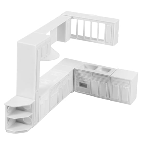 ORFOFE Puppenhaus Möbel Küchenmodell Miniatur Herd Spüle Schrank Dekoration für Mini Haus Küche von ORFOFE