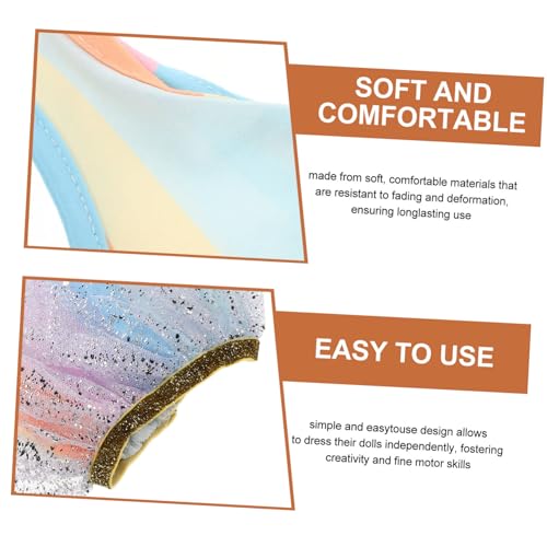 ORFOFE Puppenkleid Buntes Regenbogen Tüllkleid Mehrlagig Mädchen Tutu für Puppen für Geburtstagsfeiern Tanzkostüm Kreatives Anziehen Leicht ORFOFE Puppenkleid Buntes Regenbogen Tüllkleid Mehrlagig Mädchen Tutu für Puppen für Geburtstagsfeiern Tanzkostüm Kreatives Anziehen Leicht von ORFOFE