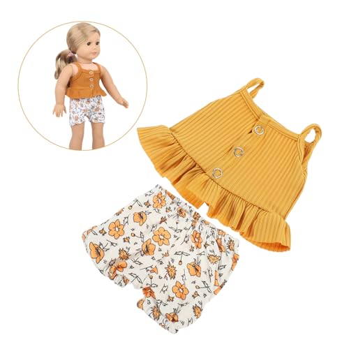 ORFOFE Puppenkleidung aus Weichem Stoff Doll Clothes mit Floralem Muster Shorts und Top für Puppen Austauschbares Bekleidungsset für Kreative Outfits ORFOFE Puppenkleidung aus Weichem Stoff Doll Clothes mit Floralem Muster Shorts und Top für Puppen Austauschbares Bekleidungsset für Kreative Outfits von ORFOFE