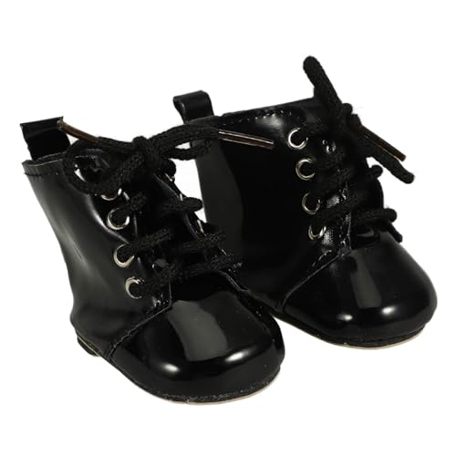 ORFOFE Puppenstiefel PU Miniatur Schuhe für Puppenkleidung Dekorative Boots mit Schnürsenkeln Zubehör für Mädchenpuppen von ORFOFE