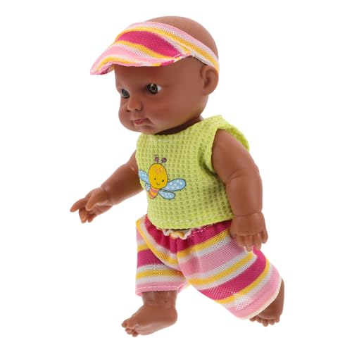 ORFOFE Realistische Babypuppe Weiche Gewichtete Mini Puppe für Jungen und Mädchen Handgefertigte Details Tragbar für Sammler von ORFOFE
