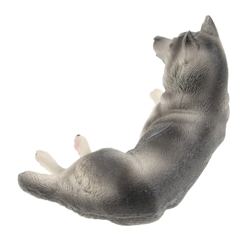 ORFOFE Realistische Husky Figur aus Kunststoff Langlebiges Sicheres Deko Lernspielzeug für Kleine Hundedekoration Detailgetreue Glatte Oberfläche für Schreibtisch und Kinderzimmer von ORFOFE