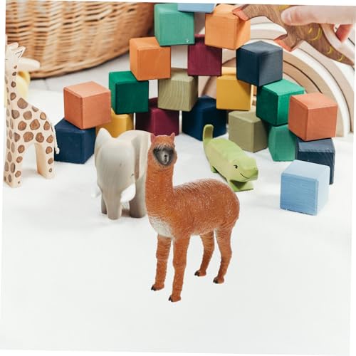 ORFOFE Realistische Kameliden Figur aus Robustem Kunststoff Lebensechtes Modell Pädagogisches Tier Kinderzimmer und Klassenzimmer Braun Naturgetreue Nachbildung von ORFOFE