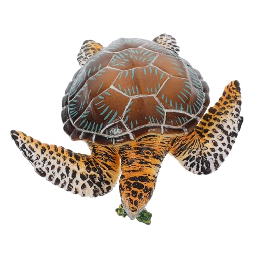 ORFOFE Realistische Meeresschildkröte Figur aus Leichtem Harz Detailgetreues Simulation Tiermodell für Aquarium Gartendekoration Lernspielzeug und Wohnraumgestaltung von ORFOFE