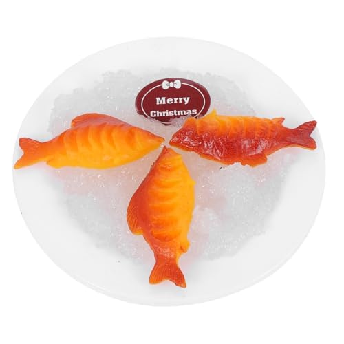 ORFOFE Realistischer Fisch; Künstlicher Meeresfrüchteteller, Mini-lebensmittelmodell, Dekorative Gerichte, Realistische Künstliche Fischfigur Für Partys, Zuhause, Fotografie, Display, 9 von ORFOFE