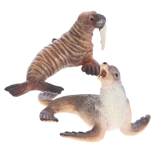 ORFOFE Realistisches Miniatur Sea Lion und Sea Elephant Modell aus Detailgetreue Meeresbewohner Figuren für Aquarium Deko und Lernspielzeug für Sammler von ORFOFE