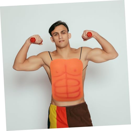 ORFOFE Realistisches Muskelkostüm für Männer mit Verstellbaren Trägern Täuschend Echte Brustmuskeln Lustiges Cosplay party prop für Halloween und Kostümpartys Komfortabel Anpassbar für von ORFOFE