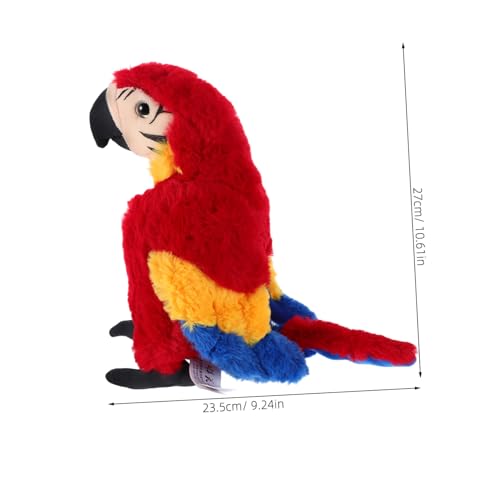 ORFOFE Realistisches Plüsch papagei Soft Stofftier Deko Vogelfigur für Zuhause Wohnzimmer Büro Originelle Realistische Vogel Nachbildung Kuschelig von ORFOFE
