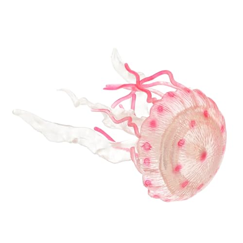 ORFOFE Realistisches Quallenmodell aus Robustem Material Pädagogisches Meeres Tier für Vielseitige Deko für Aquarium Garten und Schreibtisch Rosa Meerestier Figur von ORFOFE