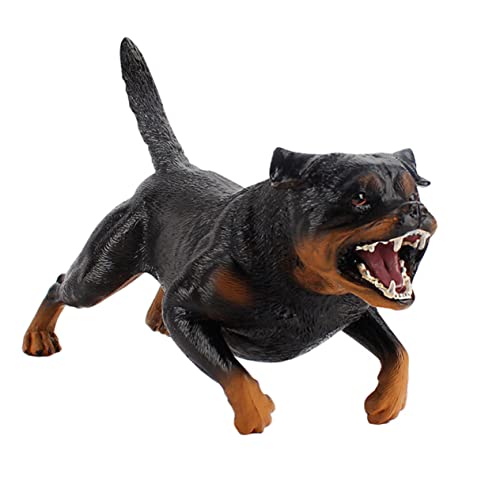 ORFOFE Realistisches Rottweiler Modell aus Umweltfreundlichem Material Langlebiges Hundespielzeug und Detailgetreue Dekoration für Zuhause Büro Auto und Partyaccessoire von ORFOFE