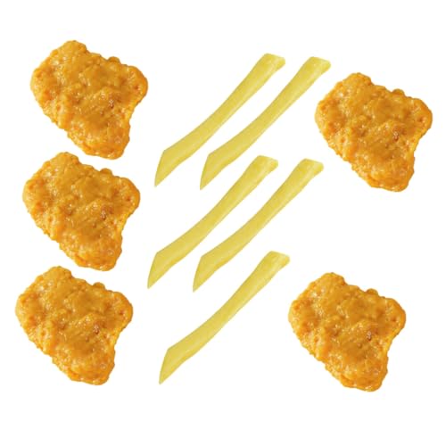 ORFOFE Realistisches Teiliges Künstliche Chicken Bissen und Pommes Frites Modelle PVC Simulierte Lebensmittel Deko für Küche Fotografie und Spielküche Requisiten ORFOFE Realistisches Teiliges Künstliche Chicken Bissen und Pommes Frites Modelle PVC Simulierte Lebensmittel Deko für Küche Fotografie und Spielküche Requisiten von ORFOFE