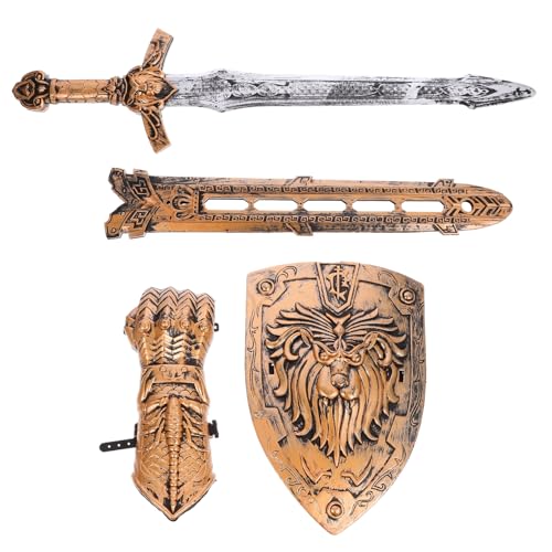 ORFOFE Ritter Waffenset Teilig aus Leichtem für Bühnenauftritte und Kostümpartys Robustes mit und Schild für Jungen und Mädchen Cosplay Zubehör von ORFOFE