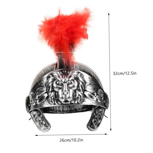 ORFOFE Römischer Kriegerhelm mit Federbusch Mittelalterlicher Spartanischer Helm für Herren und Jugendliche Antikes Cosplay zubehör für Karneval Halloween Fotografie und Kostümpartys ORFOFE Römischer Kriegerhelm mit Federbusch Mittelalterlicher Spartanischer Helm für Herren und Jugendliche Antikes Cosplay zubehör für Karneval Halloween Fotografie und Kostümpartys von ORFOFE