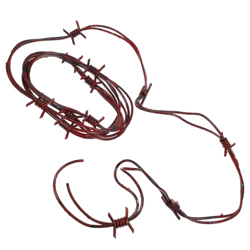 ORFOFE Rote Halloween Stacheldraht Deko Requisite für Party Dekor Haunted House Kunststacheldraht für Gruselige Atmosphäre und Scherzartikel von ORFOFE