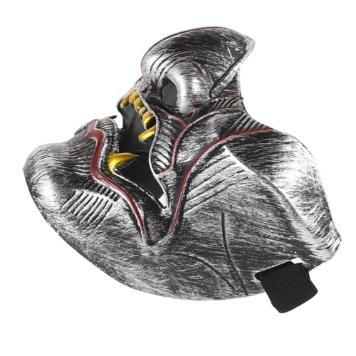 ORFOFE Samurai Prajna Halbgesichtsmaske Kunststoff Wiederverwendbar Mysteriöse Halloween Cosplay Maske Für Karneval Krieger Charakter Masken Cool Mardi Gras Maske von ORFOFE