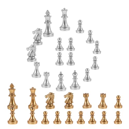 ORFOFE Schachfiguren Kunststoff Klein Langlebig Glatt Kreative Design Ersatz für Schachbrett Zubehör für Spiel und Wettkampf Geeignet von ORFOFE