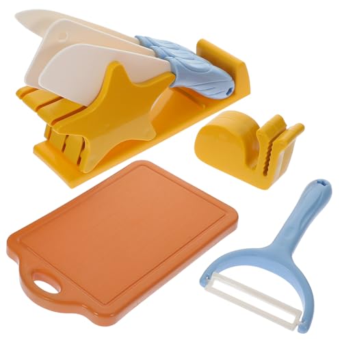 ORFOFE Schneideset Teilig Kunststoff Messer und Messerblock Blau Interaktives Rollenspiel für Mädchen Obst Gemüse Schneiden Simulation Pädagogisches ORFOFE Schneideset Teilig Kunststoff Messer und Messerblock Blau Interaktives Rollenspiel für Mädchen Obst Gemüse Schneiden Simulation Pädagogisches von ORFOFE