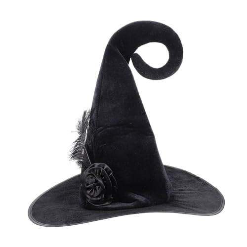 ORFOFE Schwarzer Hexenhut aus Flanell mit Gebogenem Spitzen Design Cosplay Kostüm für Erwachsene für Halloween und Themenpartys Dekorativ und Vielseitig Einsetzbar ORFOFE Schwarzer Hexenhut aus Flanell mit Gebogenem Spitzen Design Cosplay Kostüm für Erwachsene für Halloween und Themenpartys Dekorativ und Vielseitig Einsetzbar von ORFOFE
